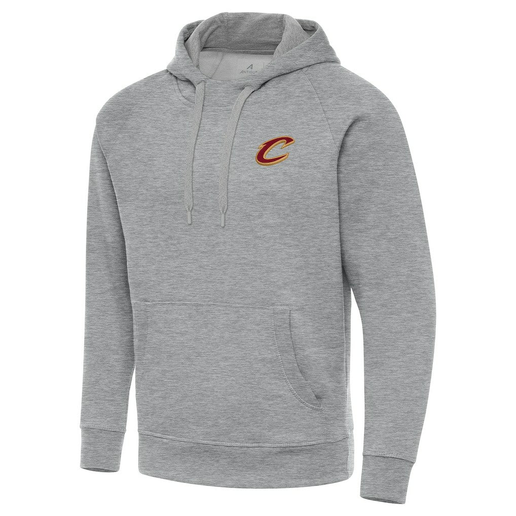 Cleveland Cavaliers Antigua Big & Tall Victory Raglan Pullover Hoodie Heather Gray
