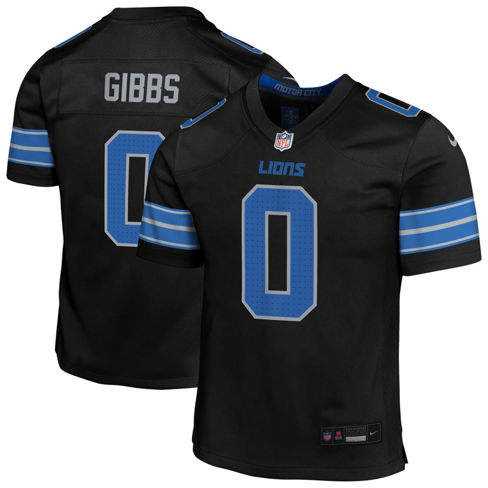 Nike Jahmyr Gibbs Detroit Lions Youth Game Jersey Black