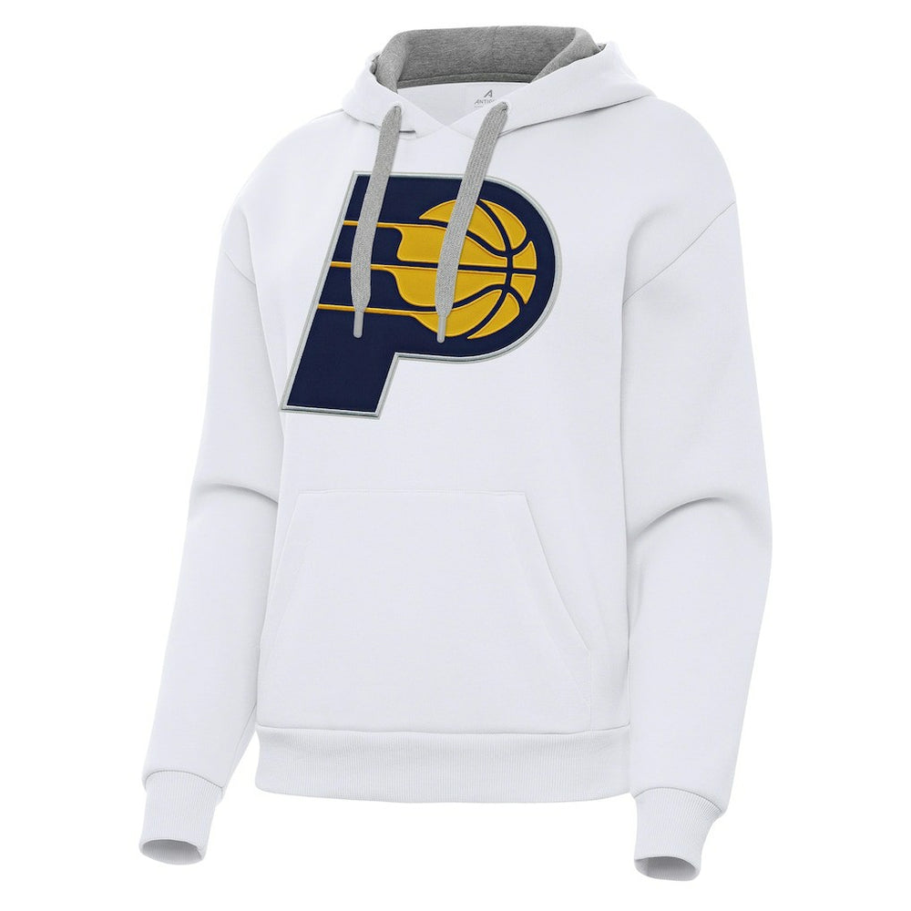 Indiana Pacers Antigua Women's Victory Pullover Hoodie White
