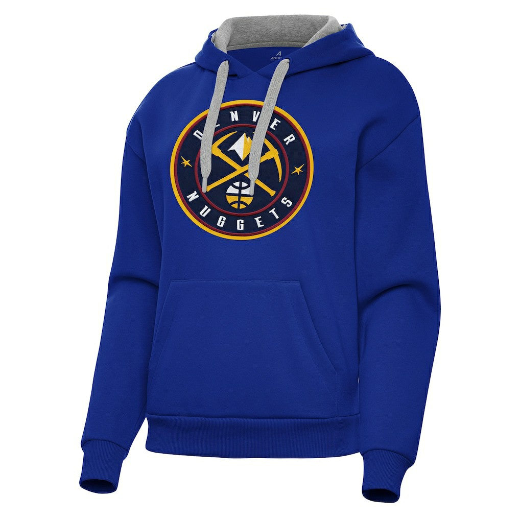 Denver Nuggets Antigua Women's Victory Pullover Hoodie Royal