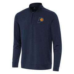 Indiana Pacers Antigua Bright Quarter-Zip Top Heather Navy
