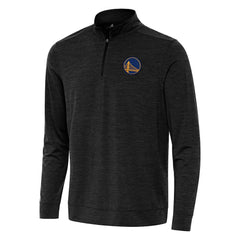 Golden State Warriors Antigua Bright Quarter-Zip Top Heather Black
