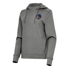 Golden State Warriors Antigua Women's Justice Pullover Hoodie Heather Charcoal