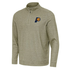 Indiana Pacers Antigua Subtle Quarter-Zip Sweatshirt Olive