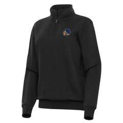 Golden State Warriors Antigua Women's Victory Quarter-Zip Sweatshirt Black