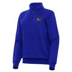 Golden State Warriors Antigua Women's Victory Quarter-Zip Sweatshirt Royal