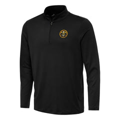Denver Nuggets Antigua Reprocess Quarter-Zip Top Black