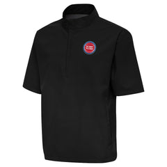 Detroit Pistons Antigua Brisk Quarter-Zip Windbreaker Black