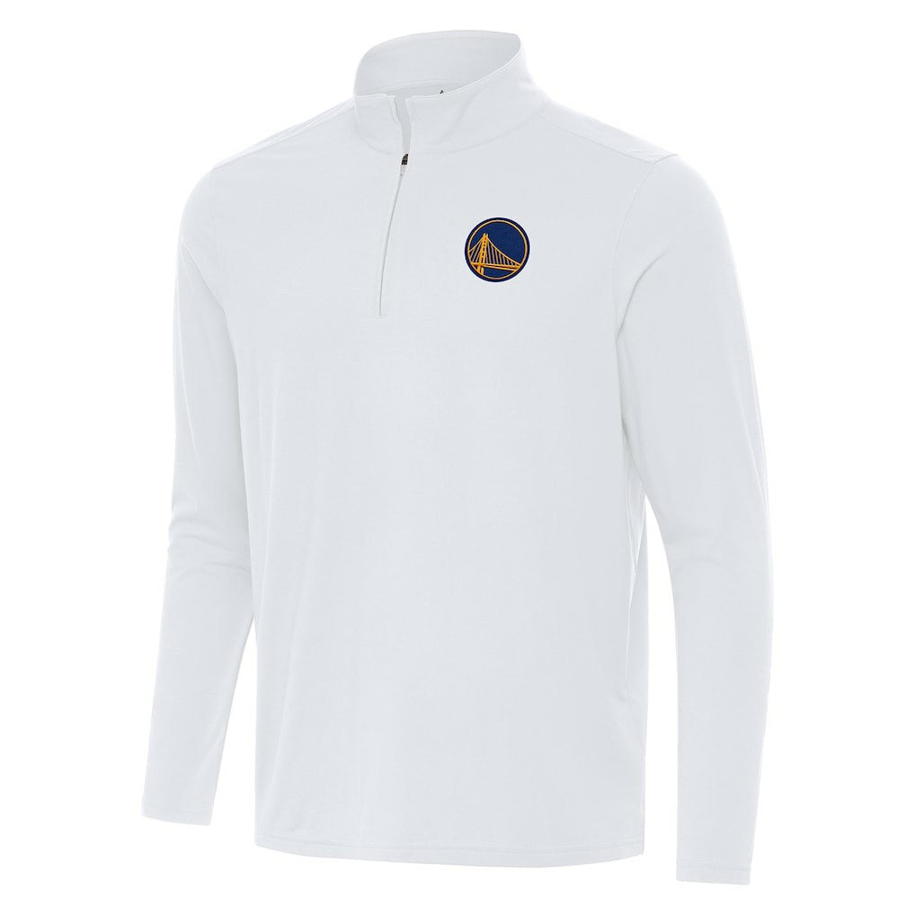 Golden State Warriors Antigua Intent Quarter-Zip Top White