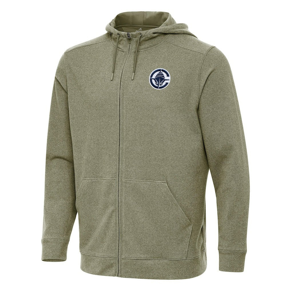 LA Clippers Antigua Effortless Full-Zip Hoodie Jacket Olive
