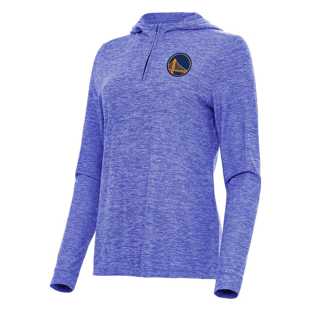 Golden State Warriors Antigua Women's Daybreak Quarter-Zip Hoodie Heather Royal