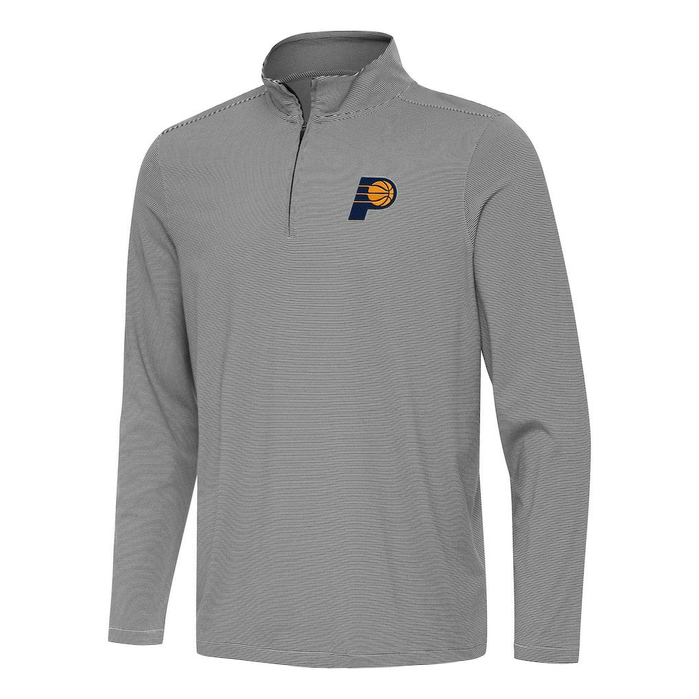 Indiana Pacers Antigua Twine Quarter-Zip Top Black