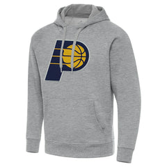 Indiana Pacers Antigua Big & Tall Victory Raglan Pullover Hoodie Heather Gray