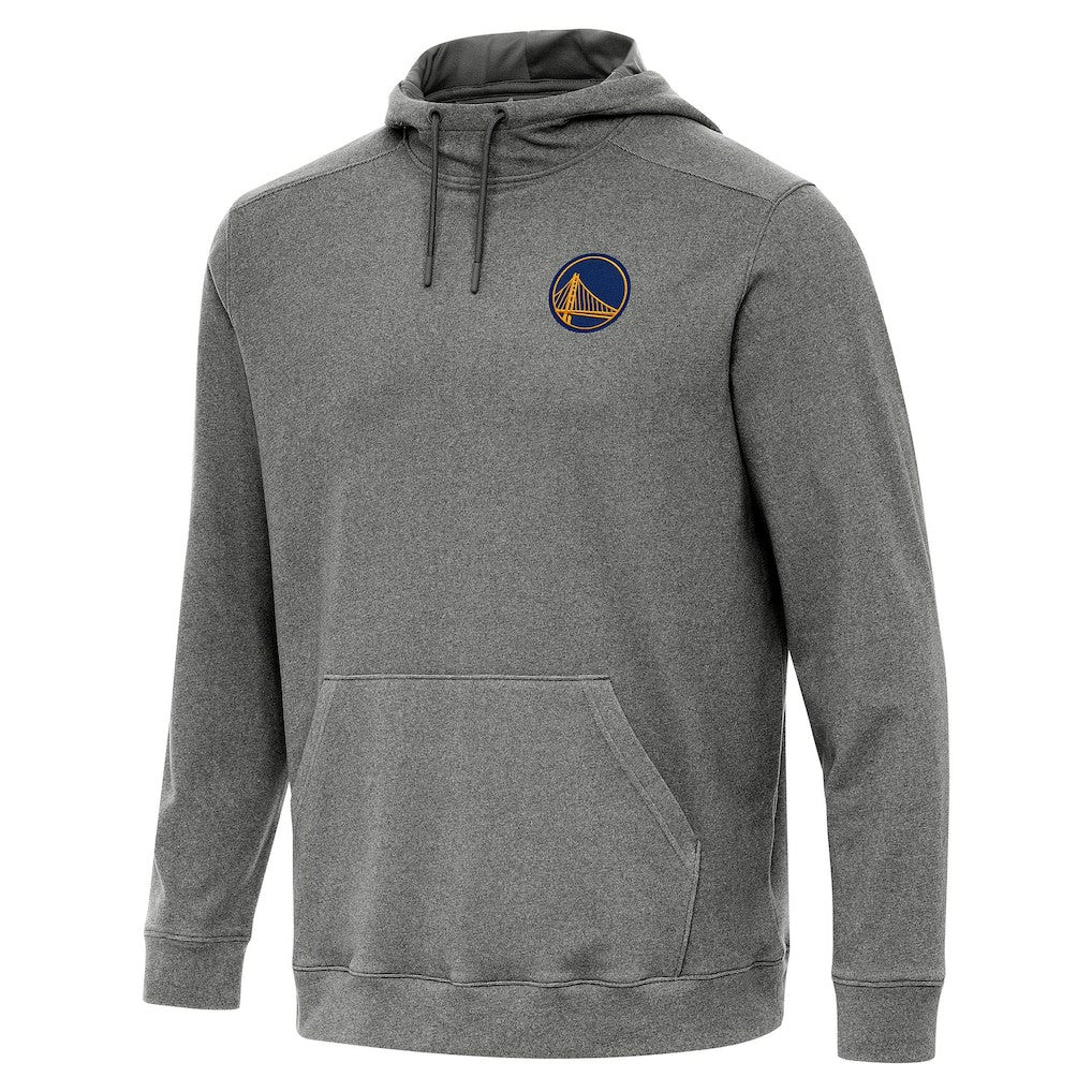 Golden State Warriors Antigua Cloud Pullover Hoodie Heather Black