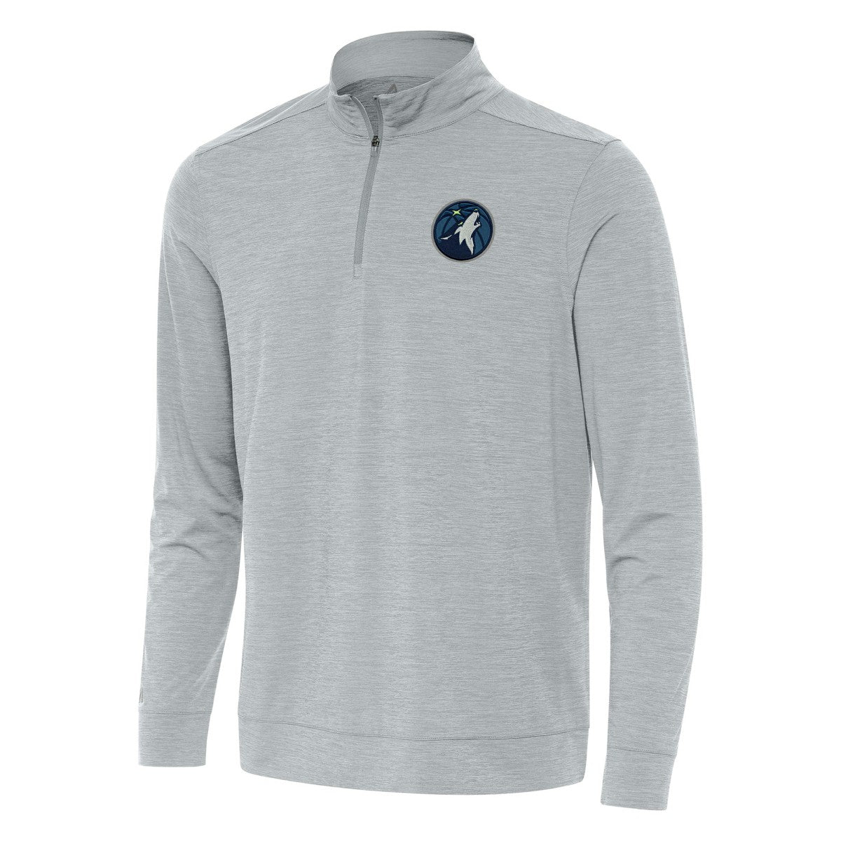 Minnesota Timberwolves Antigua Bright Quarter-Zip Top Heather Gray