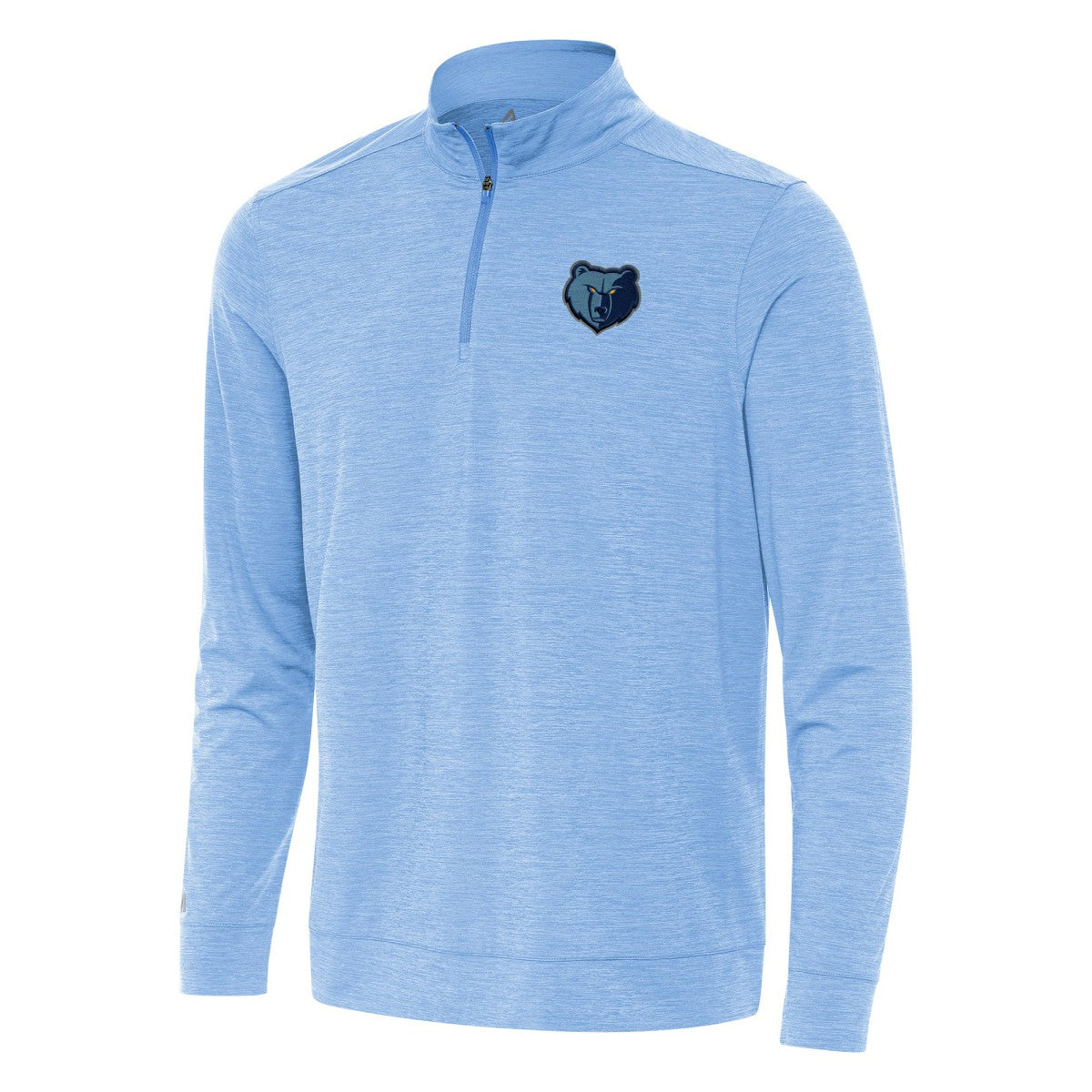 Memphis Grizzlies Antigua Bright Quarter-Zip Top Heather Powder Blue