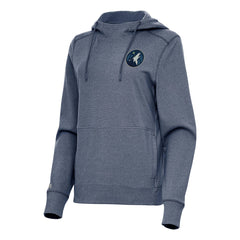 Minnesota Timberwolves Antigua Women's Justice Pullover Hoodie Heather Navy