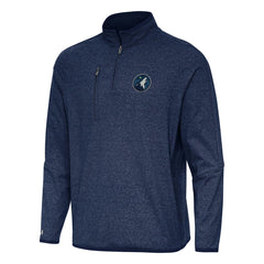 Minnesota Timberwolves Antigua Certain Quarter-Zip Tri-Blend Sweatshirt Heather Navy