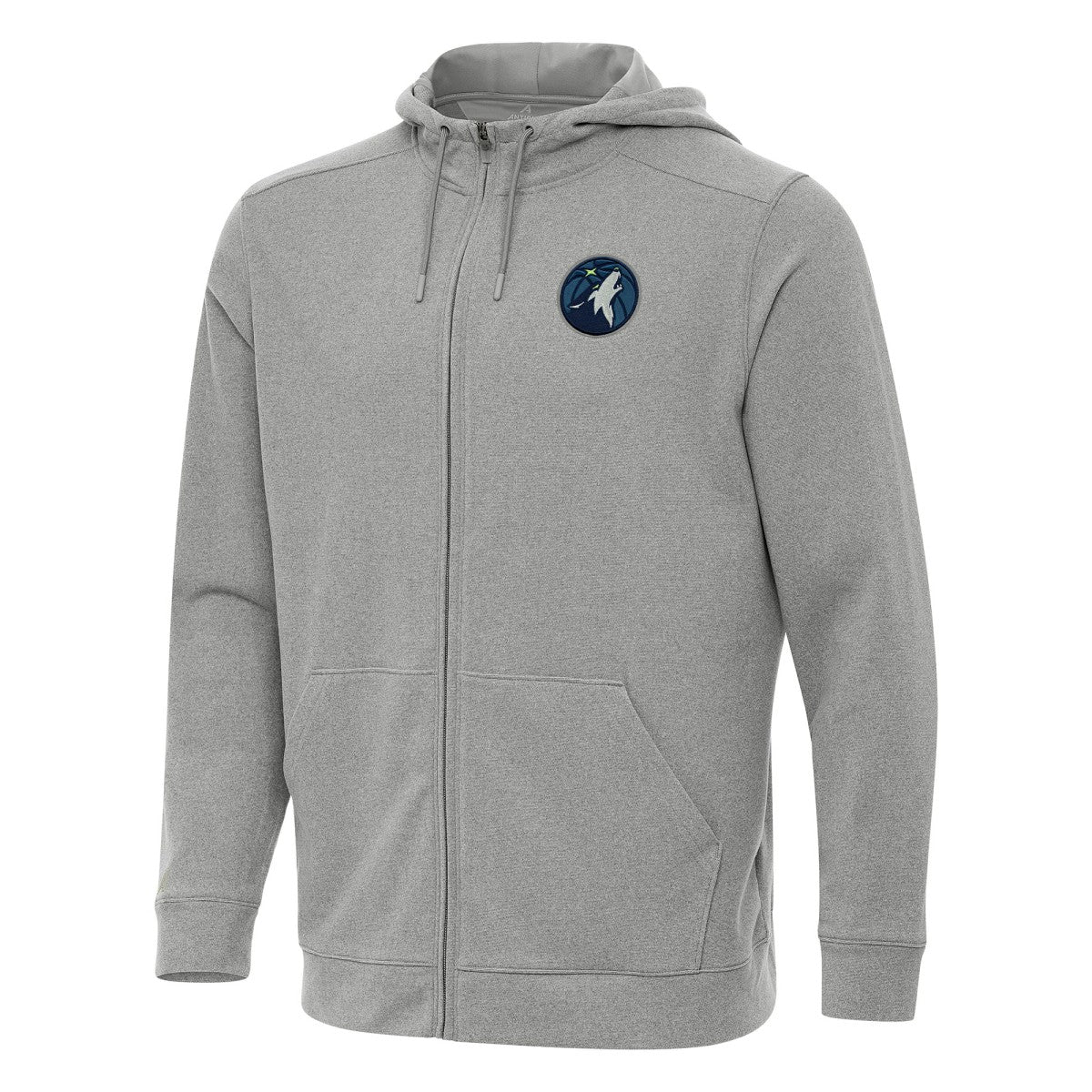 Minnesota Timberwolves Antigua Effortless Full-Zip Hoodie Jacket Heather Gray