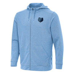 Memphis Grizzlies Antigua Effortless Full-Zip Hoodie Jacket Light Blue