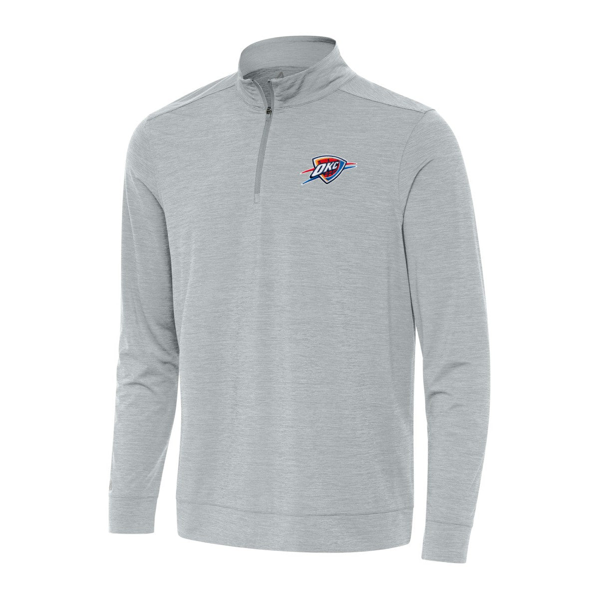 Oklahoma City Thunder Antigua Bright Quarter-Zip Top Heather Gray