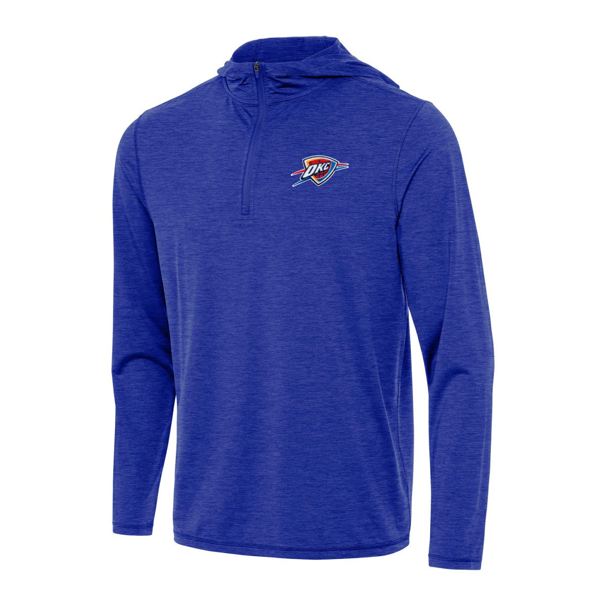 Oklahoma City Thunder Antigua Tidy Quarter-Zip Hoodie Heather Royal