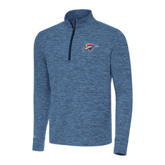 Oklahoma City Thunder Antigua Cause Quarter-Zip Top Heather Navy