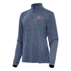 Oklahoma City Thunder Antigua Women's Mentor Quarter-Zip Mock Long Sleeve Top Heather Navy