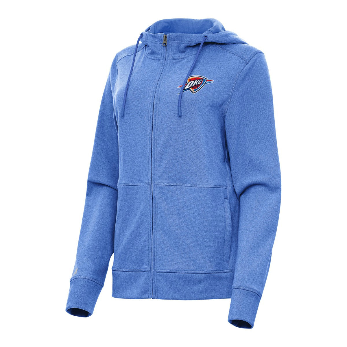 Oklahoma City Thunder Antigua Women's Seeker Full-Zip Hoodie Jacket Heather Blue