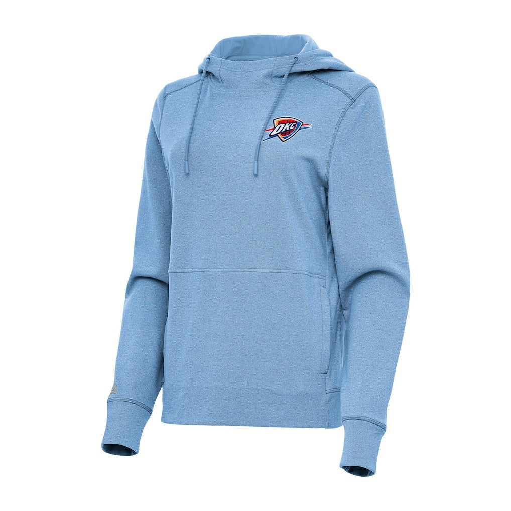 Oklahoma City Thunder Antigua Women's Justice Pullover Hoodie Heather Powder Blue