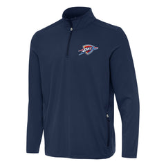 Oklahoma City Thunder Antigua Perilous Quarter-Zip Sweatshirt Navy