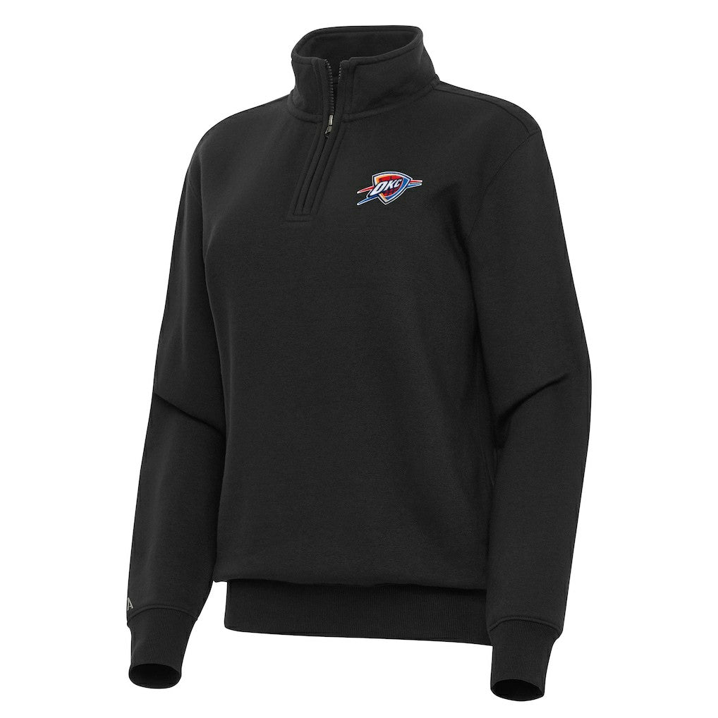 Oklahoma City Thunder Antigua Women's Victory Quarter-Zip Sweatshirt Black
