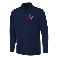Philadelphia 76ers Antigua Reprocess Quarter-Zip Top Navy