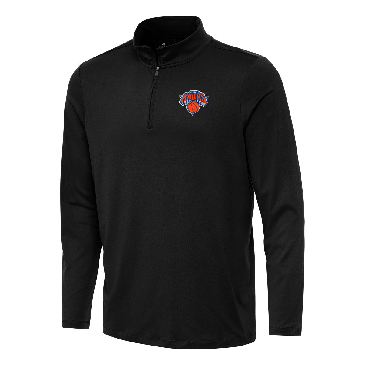New York Knicks Antigua Reprocess Quarter-Zip Top Black