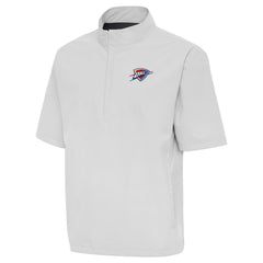 Oklahoma City Thunder Antigua Brisk Quarter-Zip Windbreaker Heather Gray