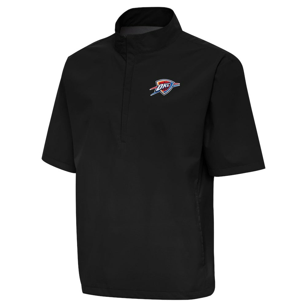 Oklahoma City Thunder Antigua Brisk Quarter-Zip Windbreaker Black