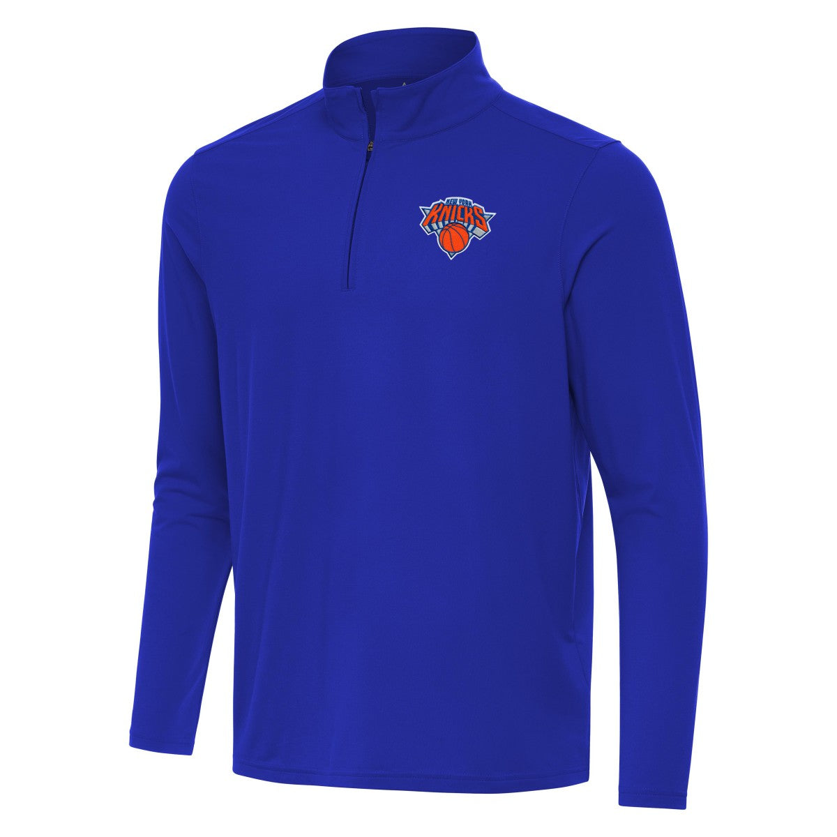 New York Knicks Antigua Intent Quarter-Zip Top Royal
