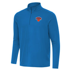 New York Knicks Antigua Intent Quarter-Zip Top Blue