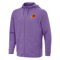 Phoenix Suns Antigua Effortless Full-Zip Hoodie Jacket Heather Purple