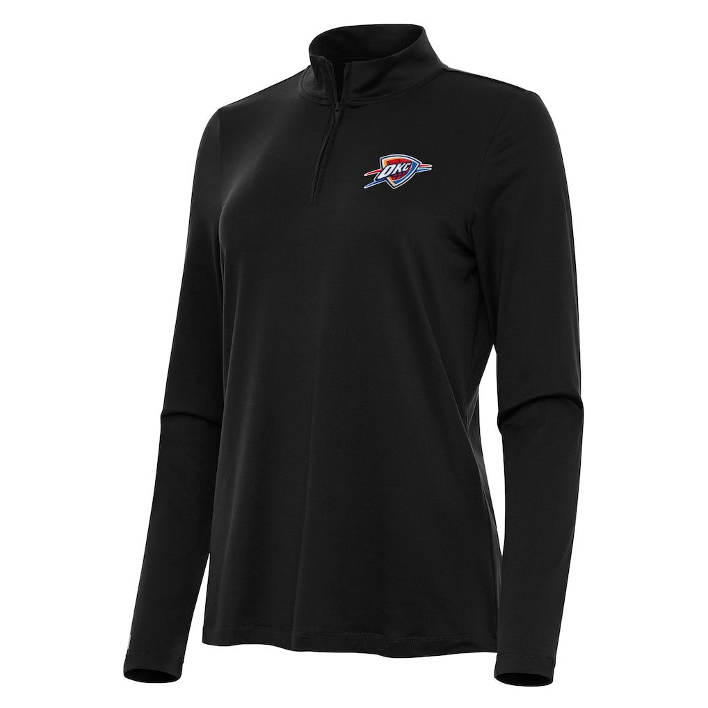 Oklahoma City Thunder Antigua Women's Reprocess Quarter-Zip Top Black