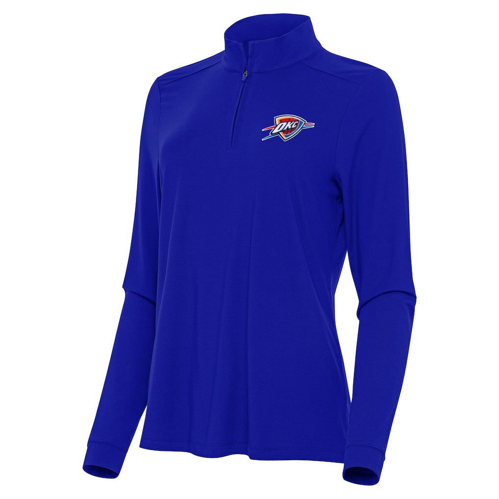 Oklahoma City Thunder Antigua Women's Intent Quarter-Zip Top Blue