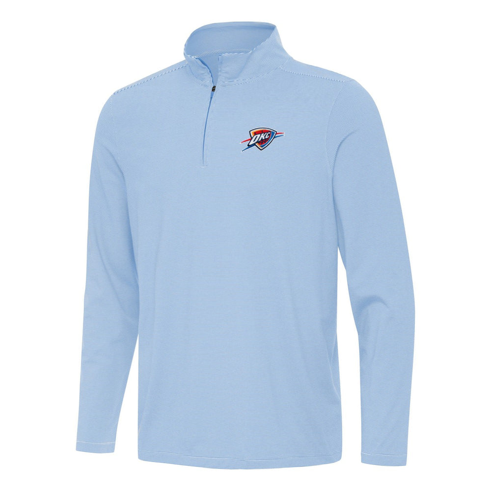 Oklahoma City Thunder Antigua Twine Quarter-Zip Top Powder Blue