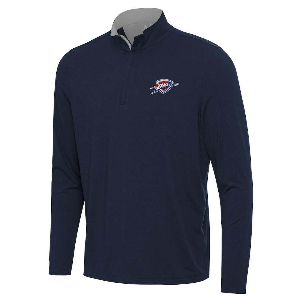 Oklahoma City Thunder Antigua Content Quarter-Zip Top Navy/Gray