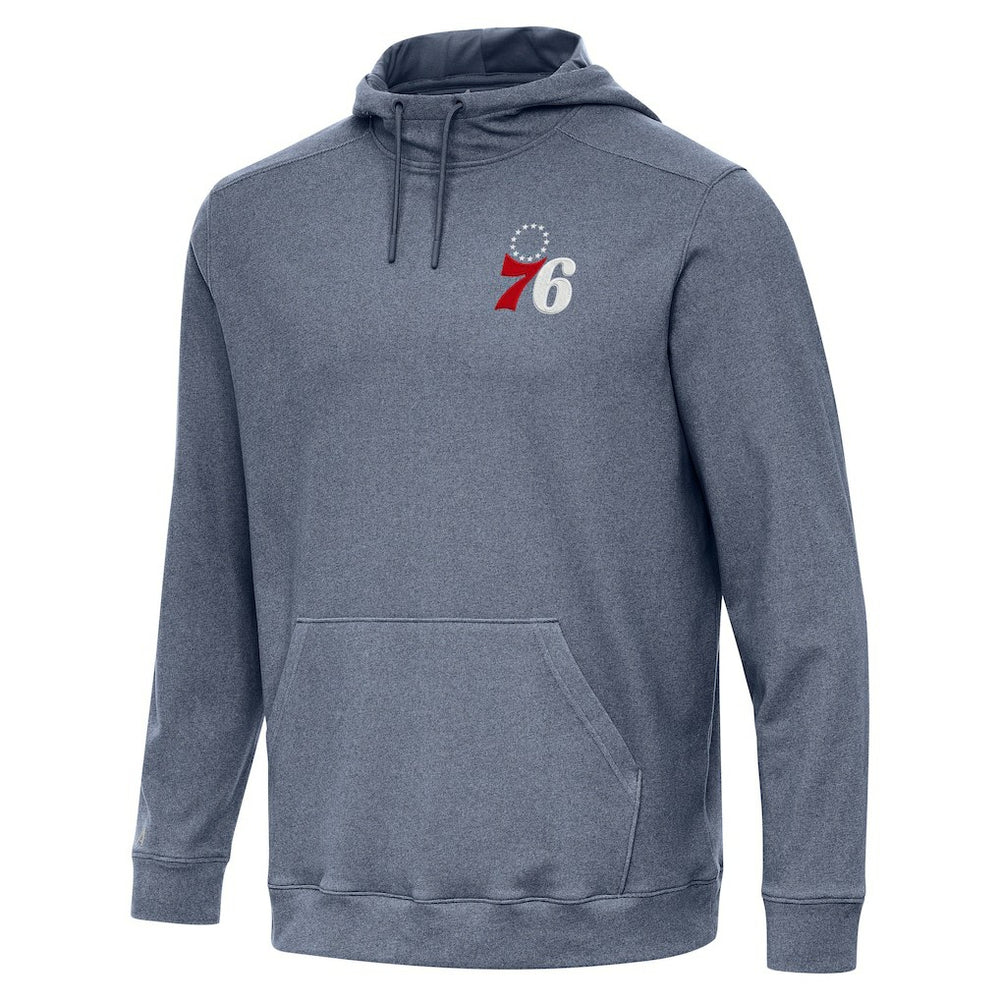 Philadelphia 76ers Antigua Cloud Pullover Hoodie Heather Navy
