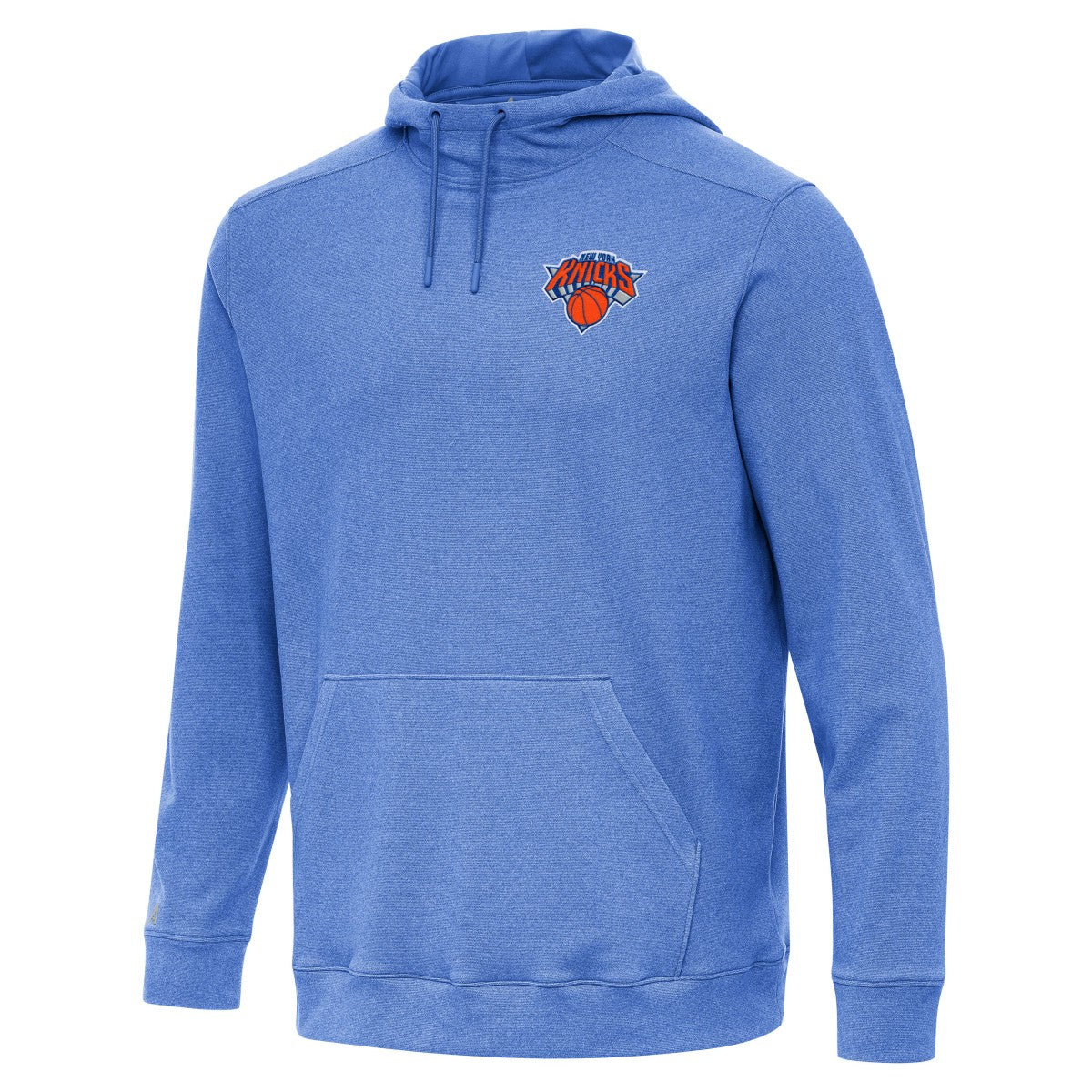 New York Knicks Antigua Cloud Pullover Hoodie Heather Blue
