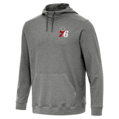 Philadelphia 76ers Antigua Cloud Pullover Hoodie Heather Black