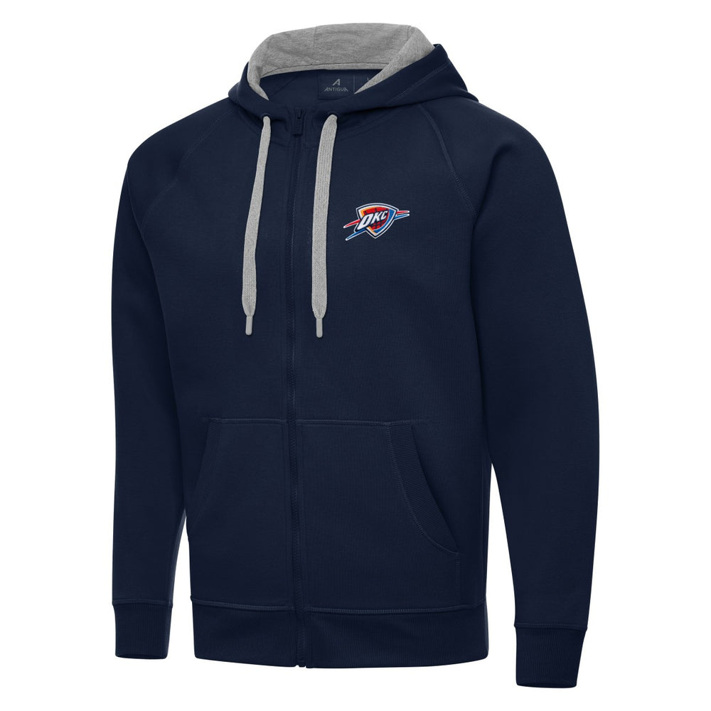 Oklahoma City Thunder Antigua Big & Tall Victory Full-Zip Hoodie Jacket Navy