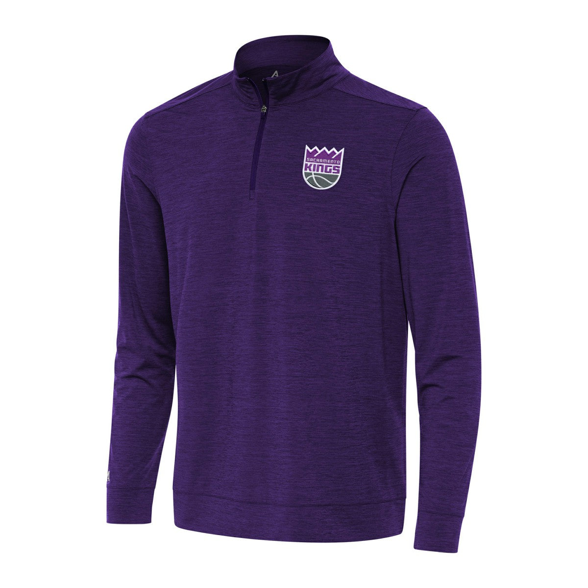 Sacramento Kings Antigua Bright Quarter-Zip Top Heather Purple