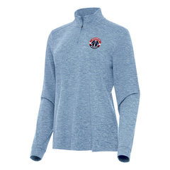 Washington Wizards Antigua Women's Mentor Quarter-Zip Mock Long Sleeve Top Heather Aqua