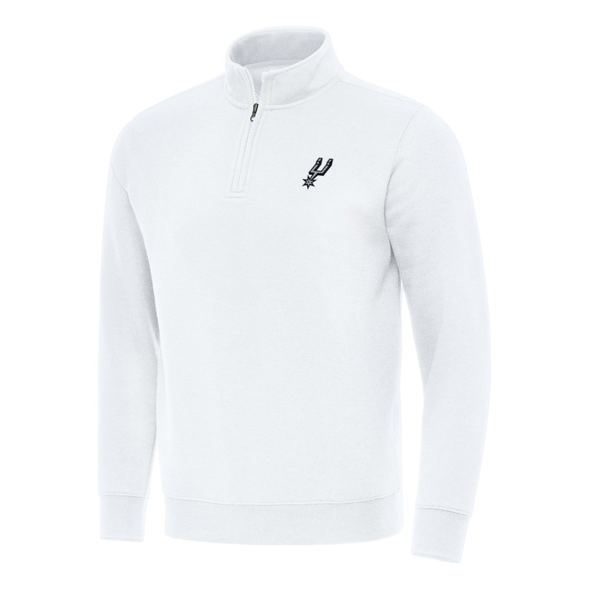 San Antonio Spurs Antigua Victory Quarter-Zip Mock Sweatshirt White